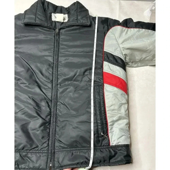 Vtg 80s 90s Woolrich Zip Jacket M Red Grey - Picture 9 of 10